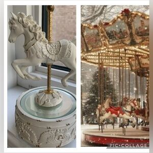 Musical Carousel 🎠 Horse #vintage 90’s Christmas